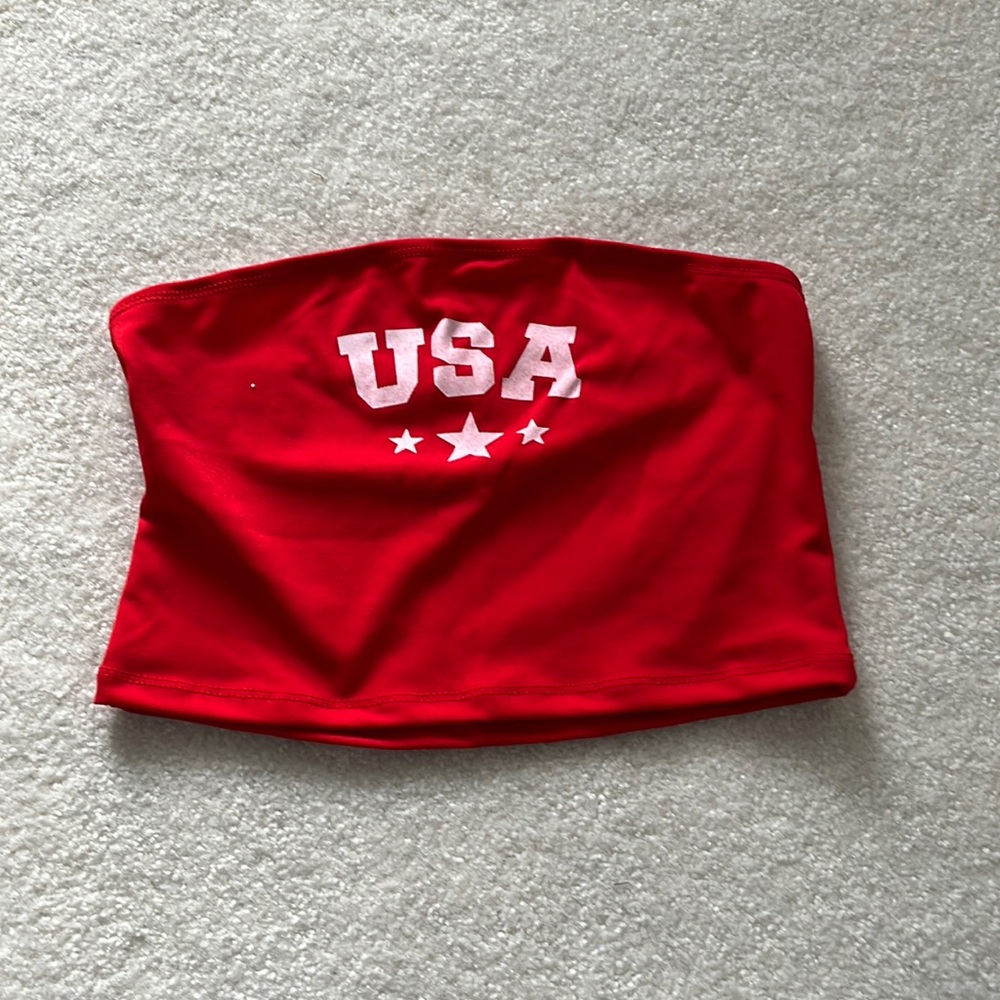 USA red tube top